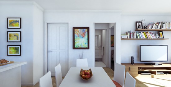 Edward Street Apartment #1 Dining Room 3D Interior Rendering # 2 | Virtual Tour