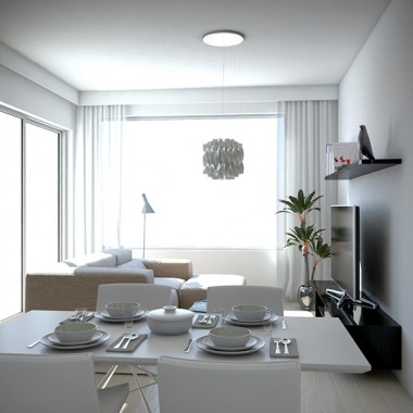 Spencer Road Apartment Dining Room 3D Interior Rendering | Virtual Tour